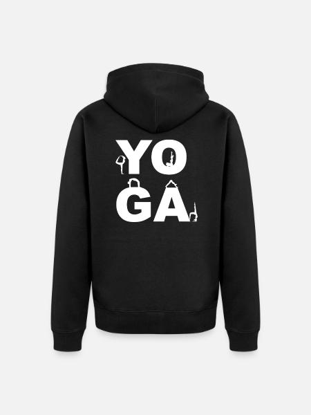 yoga - Veste à capuche bio Premium Unisexe - noir