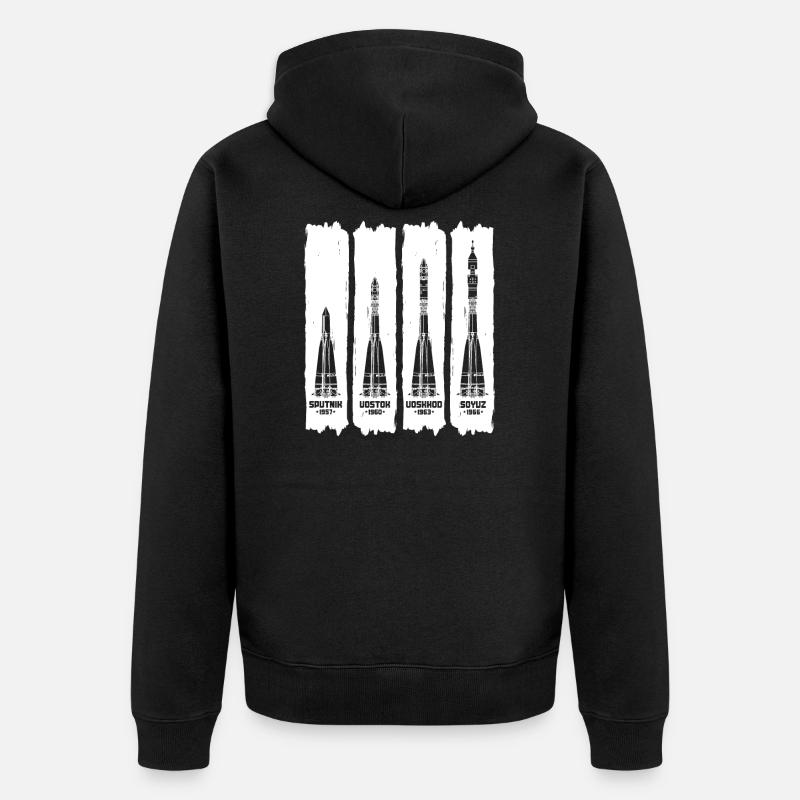 Missile URSS Russie - Veste à capuche bio Premium Unisexe - noir