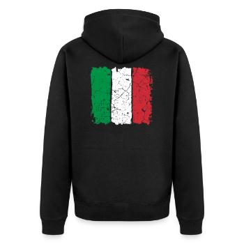 Drapeau Italie - Veste à capuche bio Premium Unisexe - noir - Dos - Nico (187cm)