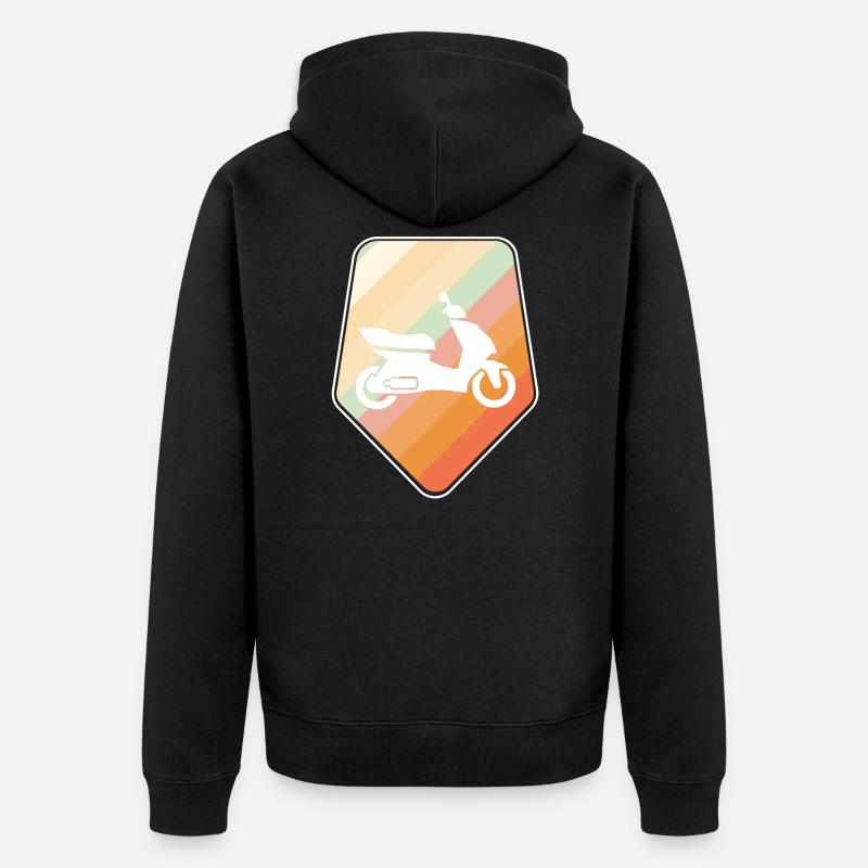 Roller Mofa Moped - Unisex Premium Bio Zip Hoodie - Schwarz