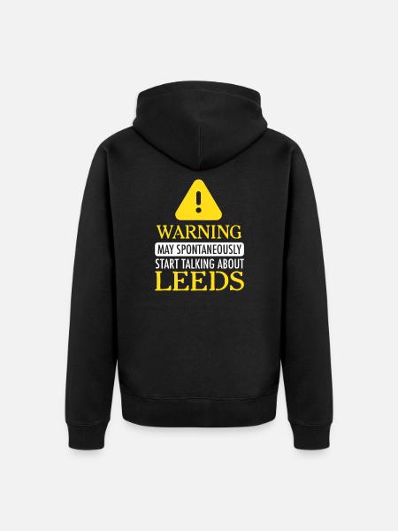 ADVARSEL !: Leeds - Premium økologisk unisex-hettejakke - svart