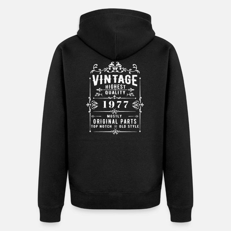 Millésime 1977 - Veste à capuche bio Premium Unisexe - noir