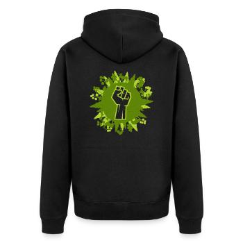 Eco Friendly Protest - Unisex Premium Bio Zip Hoodie - Schwarz - Hinten - Nico (187cm)