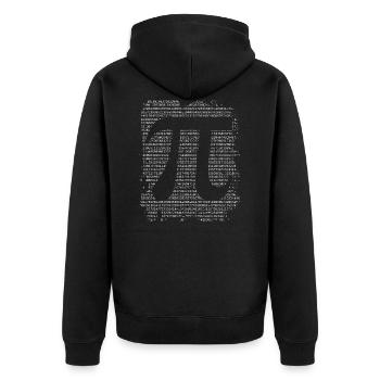 Numéro de cercle Math Pi - Veste à capuche bio Premium Unisexe - noir - Dos - Nico (187cm)
