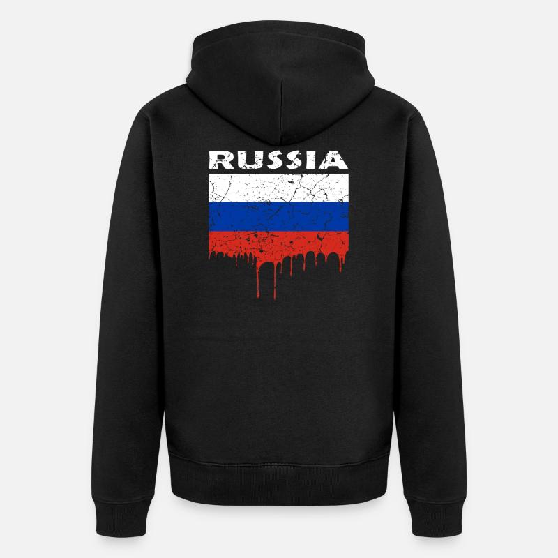 La russie - Veste à capuche bio Premium Unisexe - noir