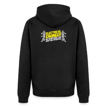ELECTRICAL ENGINEER: Electrical Engineer Potential - Unisex Premium Organic Zip Hoodie - black - Back - Nico (187cm)