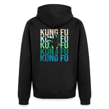 Kung Fu - Veste à capuche bio Premium Unisexe - noir - Dos - Nico (187cm)