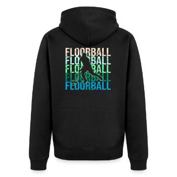 Floorball - Veste à capuche bio Premium Unisexe - noir - Dos - Nico (187cm)