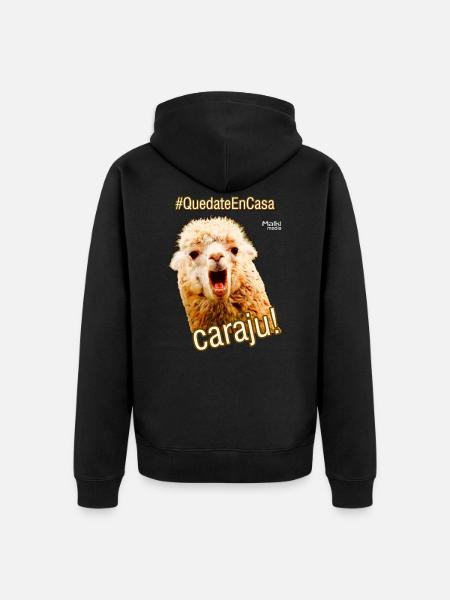 Quedate En Casa Caraju - Veste à capuche bio Premium Unisexe - noir