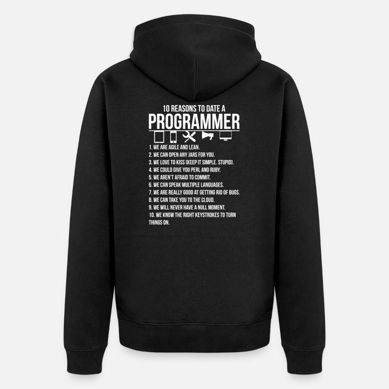 Programmeur de développeurs Coder Cadeau - Veste à capuche bio Premium Unisexe - noir