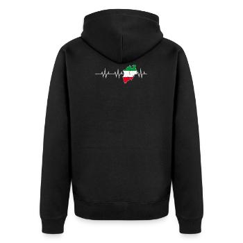 My heart beats for NRW North Rhine-Westphalia - Unisex Premium Organic Zip Hoodie - black - Back - Nico (187cm)
