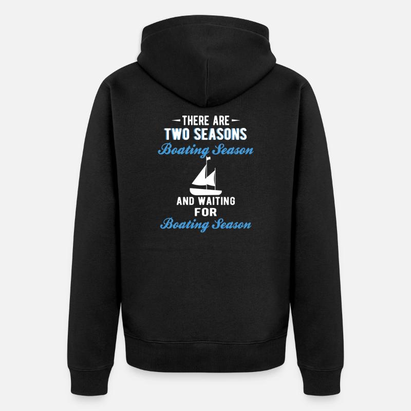 BATEAU: Saison nautique - Veste à capuche bio Premium Unisexe - noir