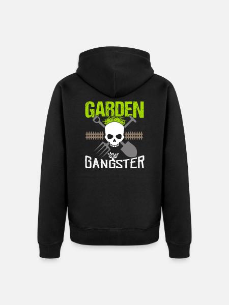 Garden gangsters - Unisex Premium Organic Zip Hoodie - black