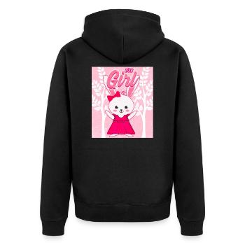 Bébé fille fille - Veste à capuche bio Premium Unisexe - noir - Dos - Nico (187cm)
