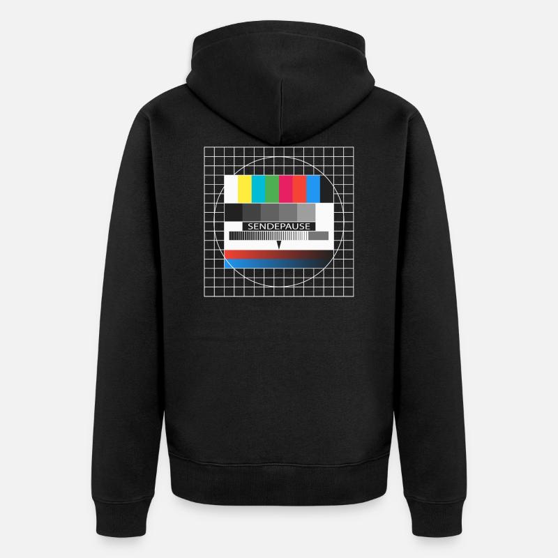 Sendepause - Unisex Premium Bio Zip Hoodie - Schwarz