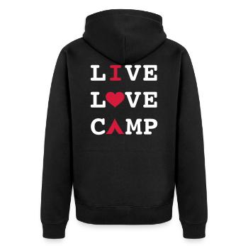 camping - Veste à capuche bio Premium Unisexe - noir - Dos - Nico (187cm)