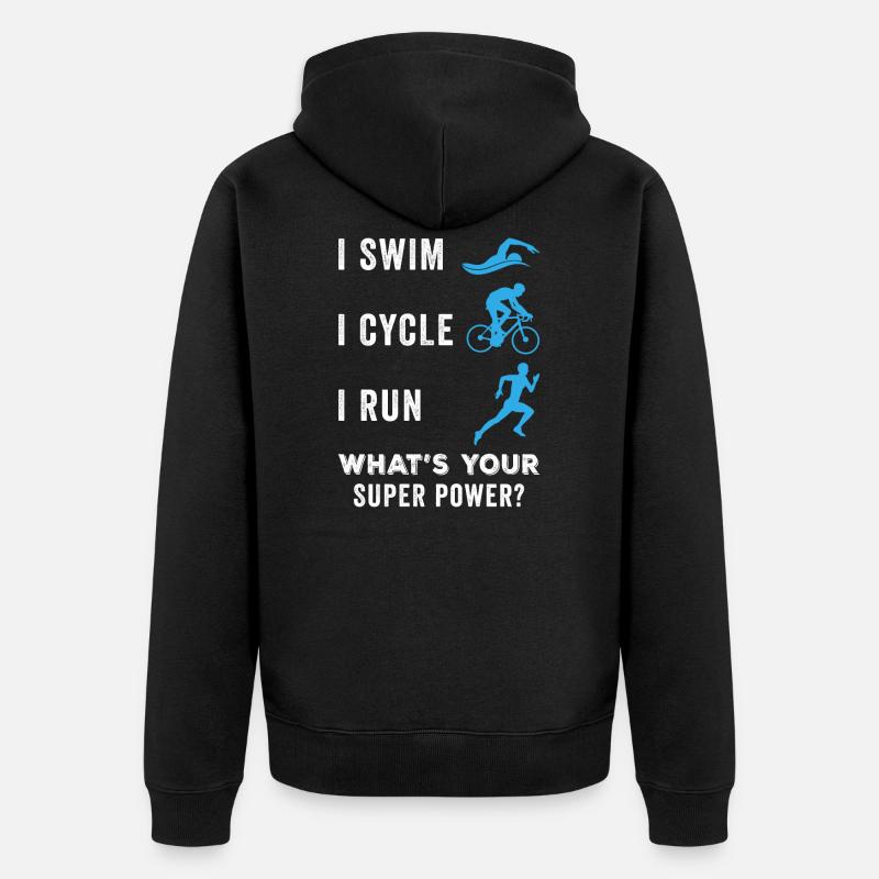 Triathlète - Veste à capuche bio Premium Unisexe - noir