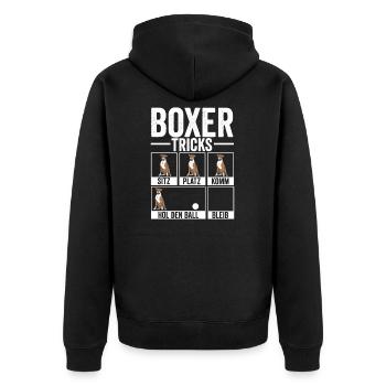 Cadeau de propriétaire de chien boxeur allemand - Veste à capuche bio Premium Unisexe - noir - Dos - Nico (187cm)