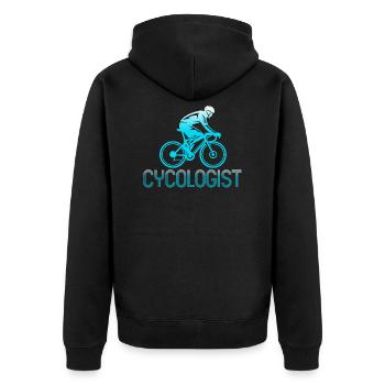 Cycologue Vélo Cycliste Vélo de route Triathlon - Veste à capuche bio Premium Unisexe - noir - Dos - Nico (187cm)