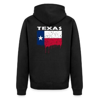 Drapeau du Texas - Veste à capuche bio Premium Unisexe - noir - Dos - Nico (187cm)
