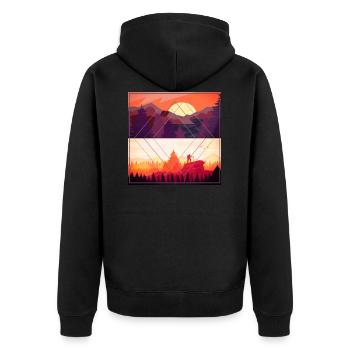Nature moderne - Veste à capuche bio Premium Unisexe - noir - Dos - Nico (187cm)