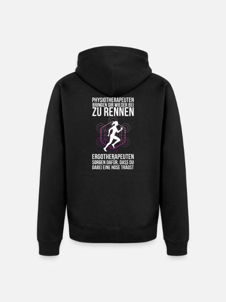 Ergotherapeut Geschenk - Unisex Premium Bio Zip Hoodie - Schwarz