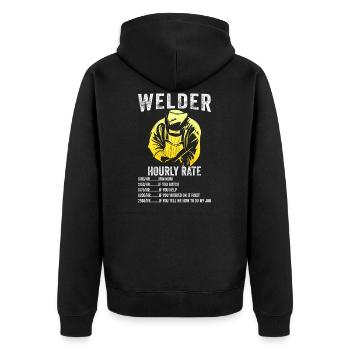 Cadeau drôle pour les soudeurs - Veste à capuche bio Premium Unisexe - noir - Dos - Nico (187cm)