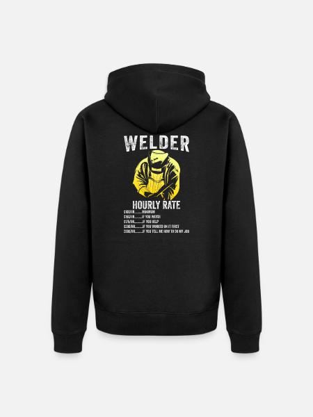 Funny gift for welders - Unisex Premium Organic Zip Hoodie - black