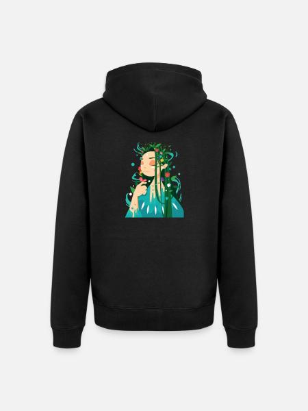 Nature: mother nature - Unisex Premium Organic Zip Hoodie - black