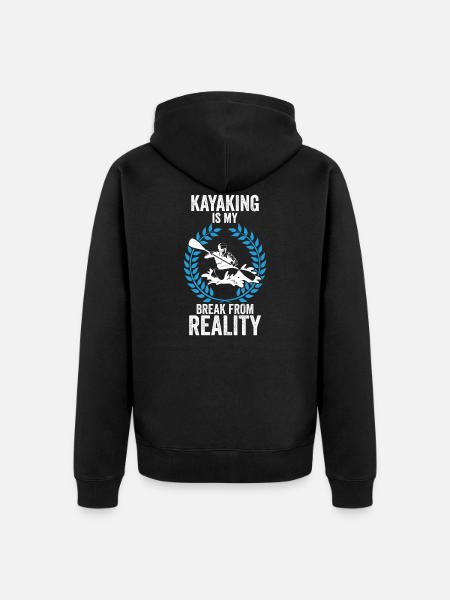 Gift idea for kayakers - Unisex Premium Organic Zip Hoodie - black
