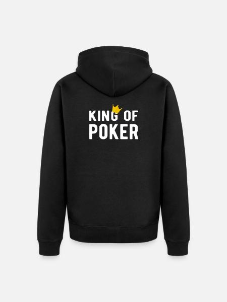 POKER: King of Poker - Unisex Premium Bio Zip Hoodie - Schwarz