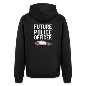Police: futur policier - Veste à capuche bio Premium Unisexe - noir - Dos - Nico (187cm)
