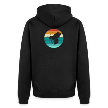 Beekeeping funny honey bee beekeeper beekeeper - Unisex Premium Organic Zip Hoodie - black - Back - Nico (187cm)