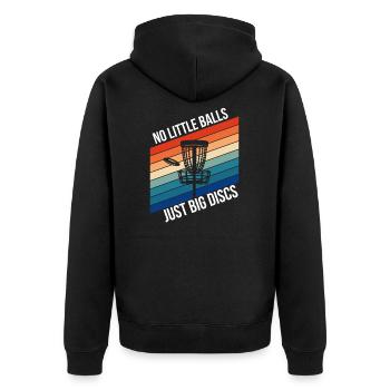 Disc Golf Discgolf gift idea - Unisex Premium Organic Zip Hoodie - black - Back - Nico (187cm)