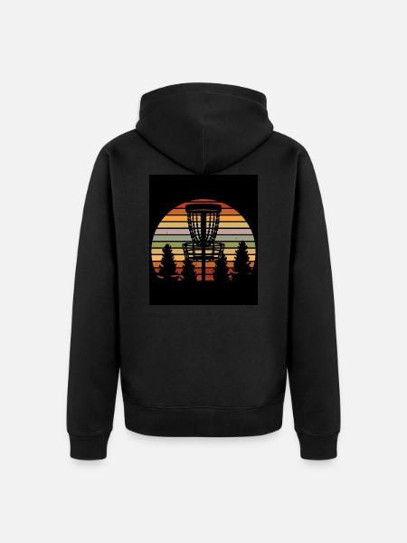 Disc Golf Discgolf gift idea - Unisex Premium Organic Zip Hoodie - black