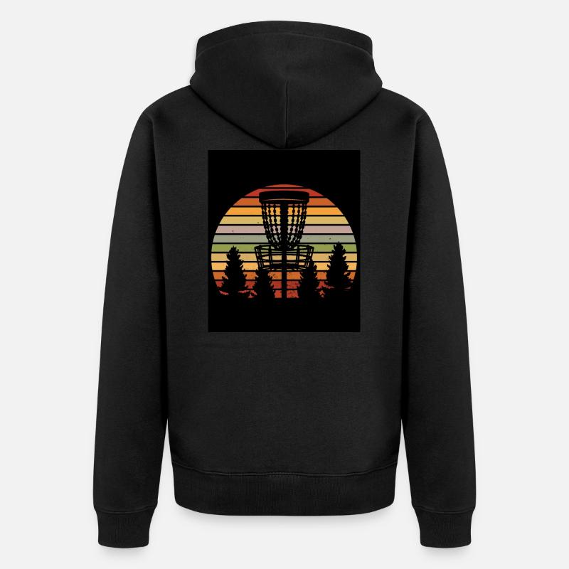 Idée cadeau Disc Golf Discgolf - Veste à capuche bio Premium Unisexe - noir