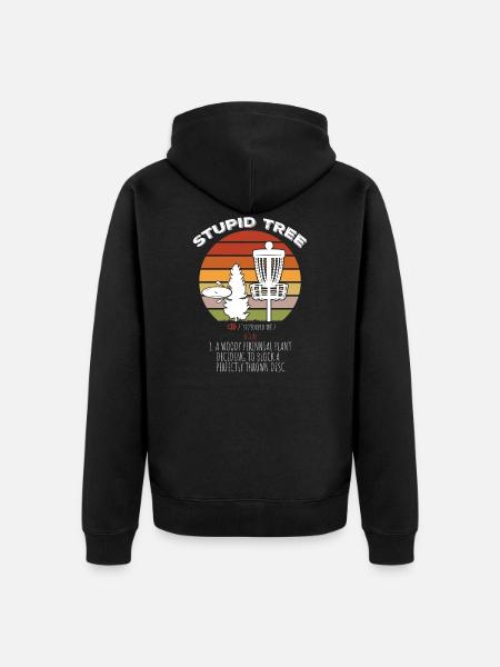 Disc Golf Discgolf Geschenkidee - Unisex Premium Bio Zip Hoodie - Schwarz