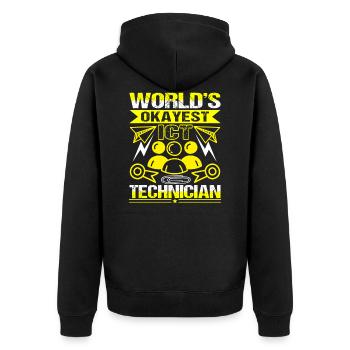 Technicien ICT le plus correct au monde - Veste à capuche bio Premium Unisexe - noir - Dos - Nico (187cm)