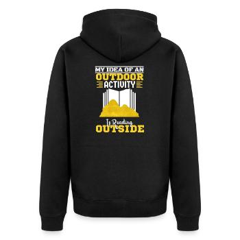 CAMPING CAMPEN CAMPERS LIRE LES LIVRES - Veste à capuche bio Premium Unisexe - noir - Dos - Nico (187cm)