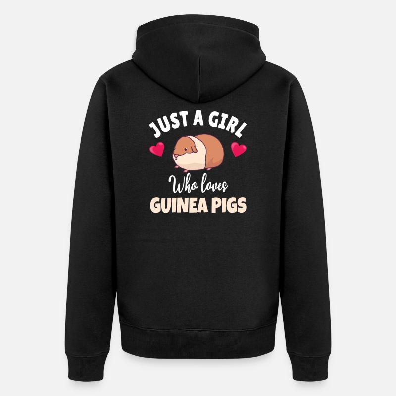 GUINEA PIG: Love Guinea Pigs - Veste à capuche bio Premium Unisexe - noir