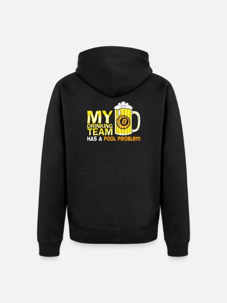POOL / BILLIARDS: Pool Problem - Unisex Premium Bio Zip Hoodie - Schwarz