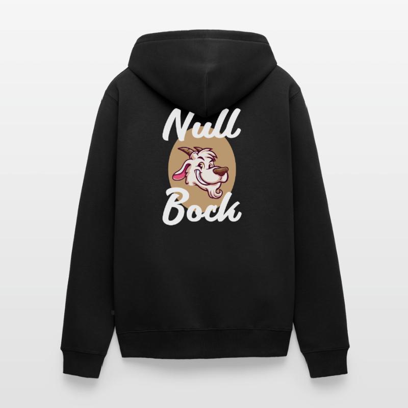 Null Bock Spruch Ziegenbock Null Bock Generation Unisex Premium Bio Zip Hoodie