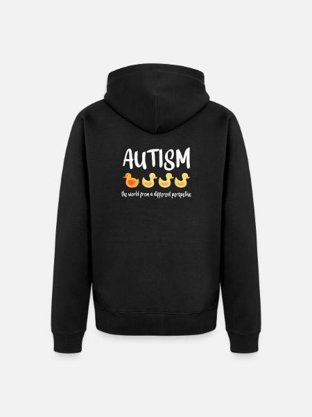 Autism awareness: different perspective - Unisex Premium Organic Zip Hoodie - black