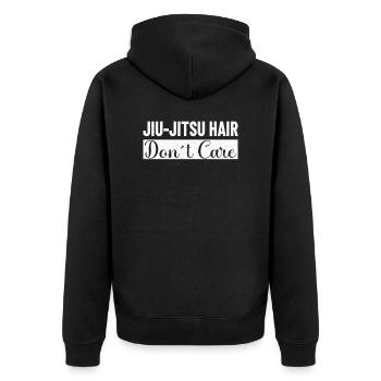 JIU JITSU: Jiu Jitsu Hair, don 100 - Veste à capuche bio Premium Unisexe - noir - Dos - Nico (187cm)