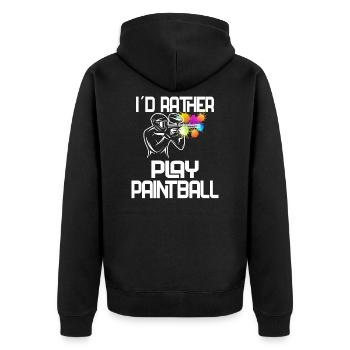 Paintball / Airsoft / Paintballer : play Paintball - Veste à capuche bio Premium Unisexe - noir - Dos - Nico (187cm)