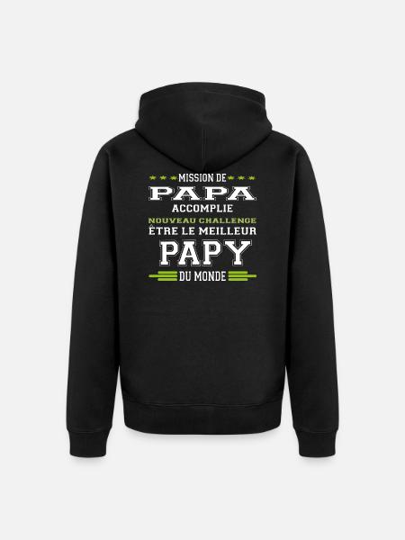 Futur papy - Veste à capuche bio Premium Unisexe - noir