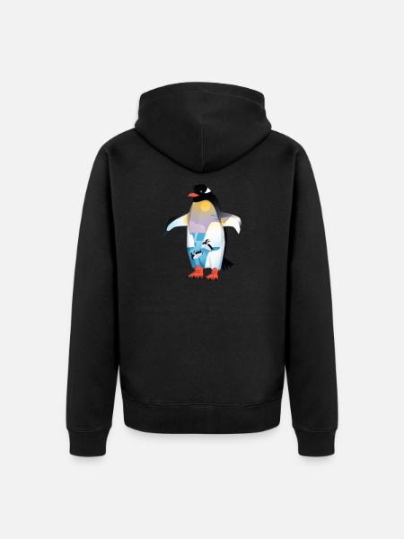 Pinguin Penguin Gift - Unisex Premium Organic Zip Hoodie - black