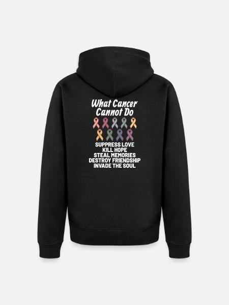 Cancer Fighter Cancer Awareness: Hvad Kræft - Premium økologisk unisex-hættejakke - sort