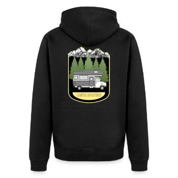 Camping Aventure Camping Camping - Veste à capuche bio Premium Unisexe - noir - Dos - Nico (187cm)