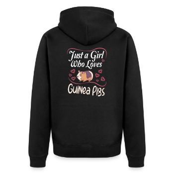 Guinea Pig Guinea PIgs Lover just a Girl who - Veste à capuche bio Premium Unisexe - noir - Dos - Nico (187cm)